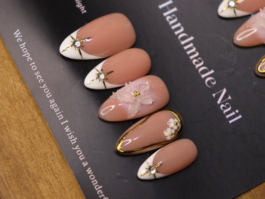 Snow Press On Nail